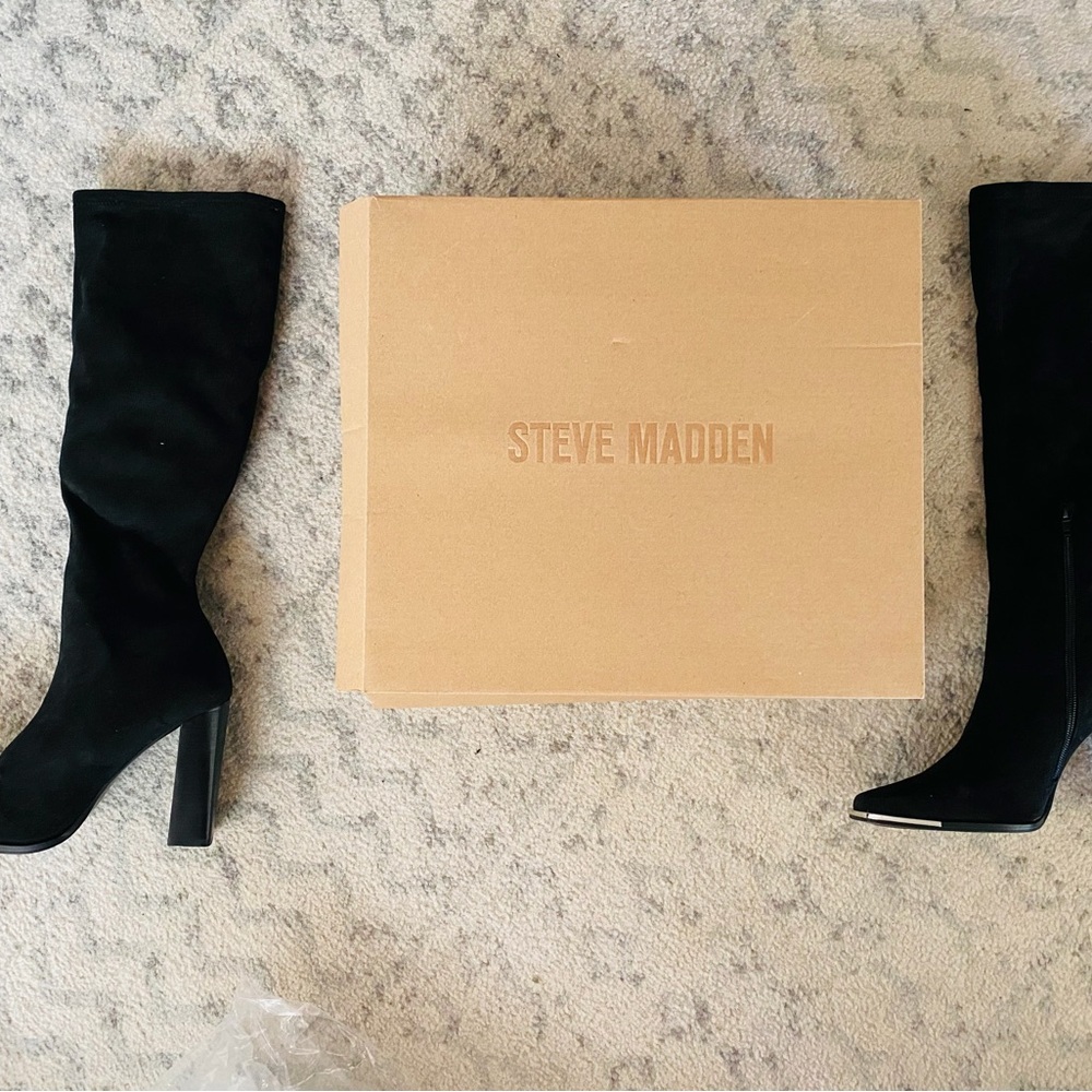 Steve Madden Black Heeled Boots